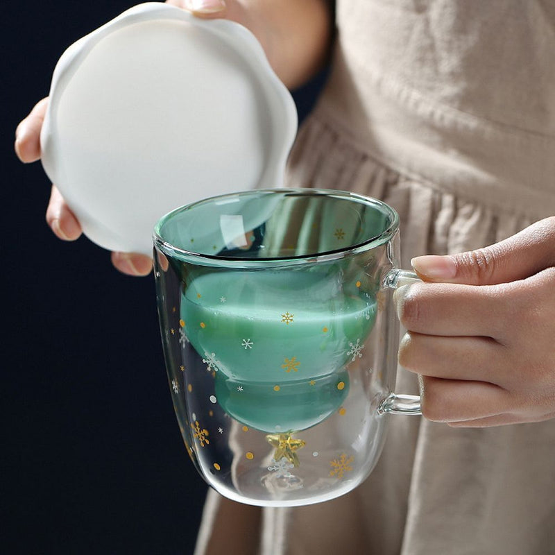 Decorations Transparent Glass Water Bottle Creative Mug Milk Cup With Cover