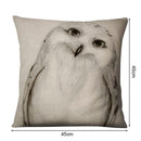 Sweat-Absorbent Cute Owl Pillow Cover Home Room Bed Decor Art Craft Pillowcase