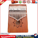 17 Keys Wood Mahogany Kalimba Finger Thumb Piano with Tuner Storage Bag Newly