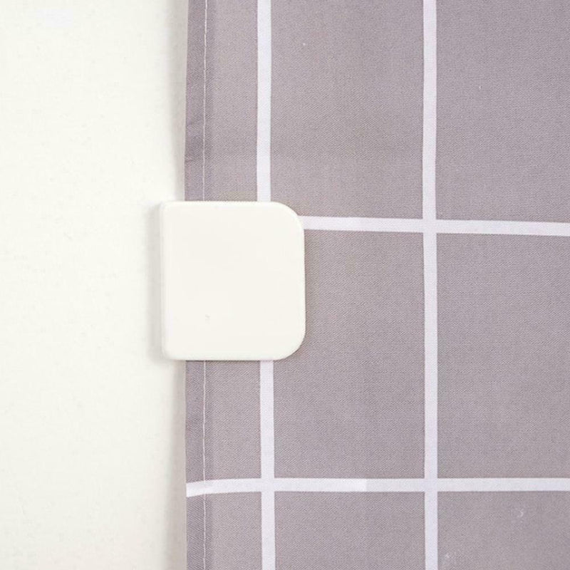 2 Pcs Shower Curtain Clips Self-adhesive Guard Curtain Fixed Clips U Shape W5X1