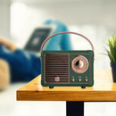 Retro Bluetooth-compatible Speaker Classical Subwoofer Music Player (Green)