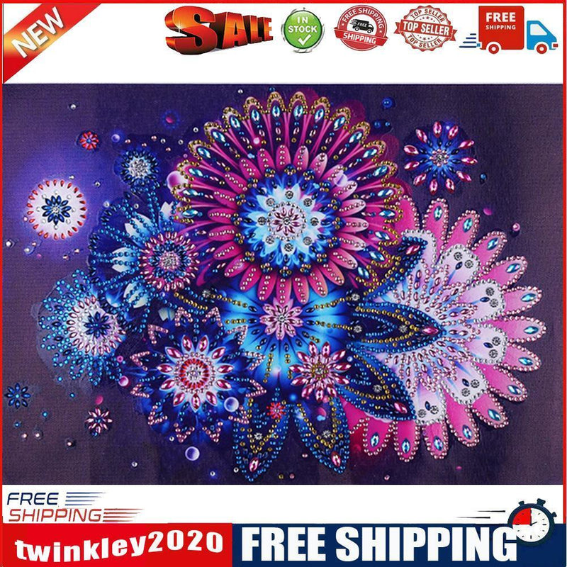 5D DIY Special Shaped Diamond Painting Gorgeous Flowers Cross Stitch Mosaic