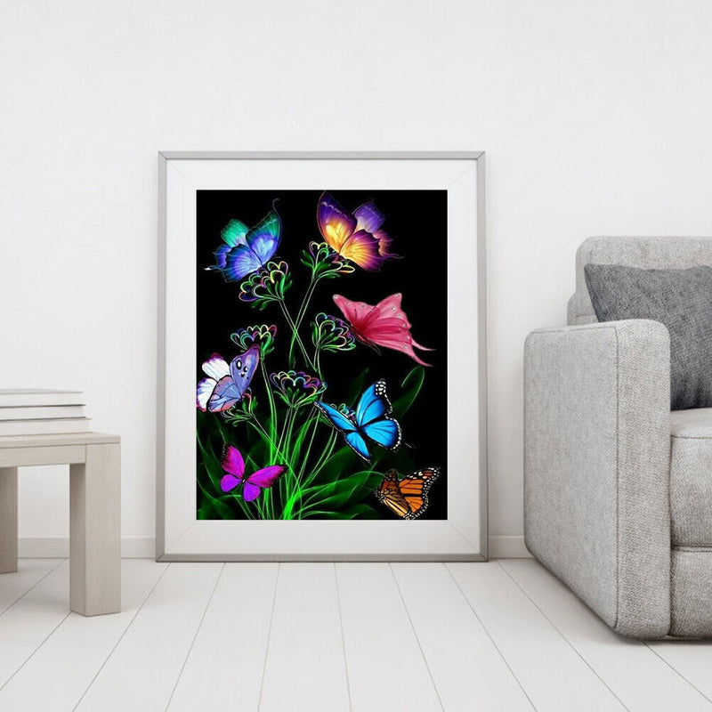 Butterfly Oil Paint By Numbers DIY Coloring Picture Kits for Adults Children Art