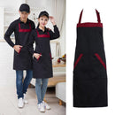 5pcs Unisex Halterneck Apron with 2 Pockets Chef Waiter Kitchen Cook Tool