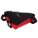 Triangle Cycling Front Tube Frame Pouch Bag Holder Saddle(Black+Red))