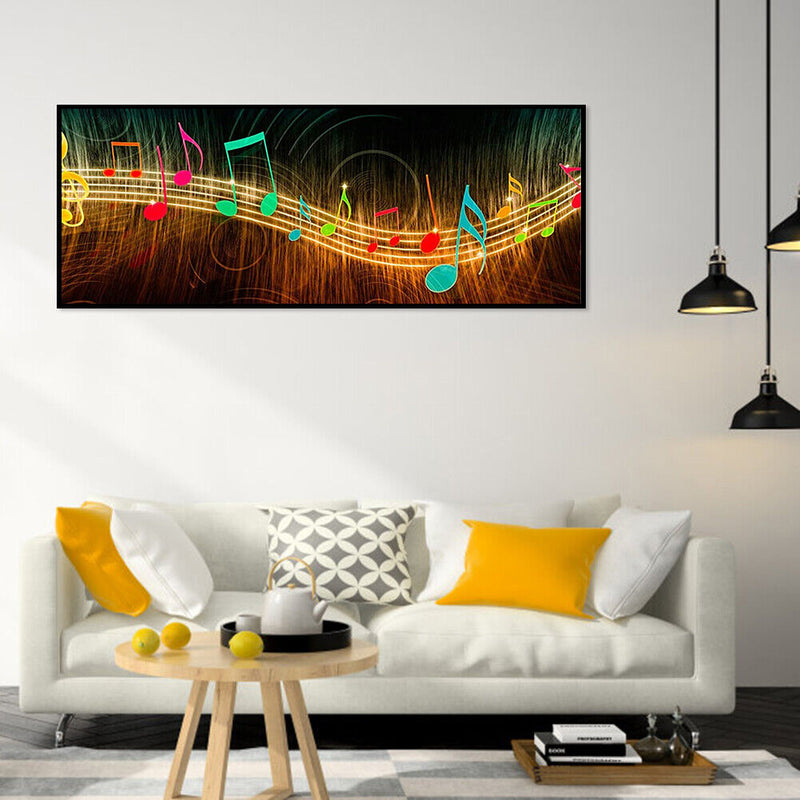 80x30cm 5D DIY Full Round Drill Diamond Painting Music Note Abstract Home Decor