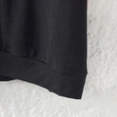 Fashion Casual Women Summer T-shirts Bat Sleeves Loose Tops (Black)(L)