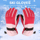 2pcs Kids Outdoor Thermal Ski Gloves Waterproof Thickened Full Finger Mittens