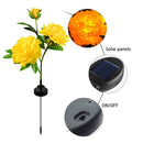 #A 3 Heads Solar Peony Flower Light Outdoor Patio Yard Pathway Garden Stakes Lam