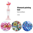 Vase 5D Diamond Painting Point Drill Pen DIY Craft (Pink Owl w/ Drill)