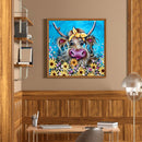 5D DIY Diamond Painting Full Round Drill Flower Calf Wall Decor Rhinestone