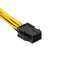 2pcs 6pin Female to Dual 8pin (6+2pin) Male Video Card Power Cable 20cm