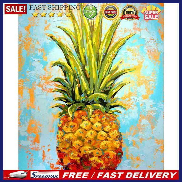 Abstract Pineapple Oil Paint By Numbers Kits DIY Handpainted on Canvas Wall Art