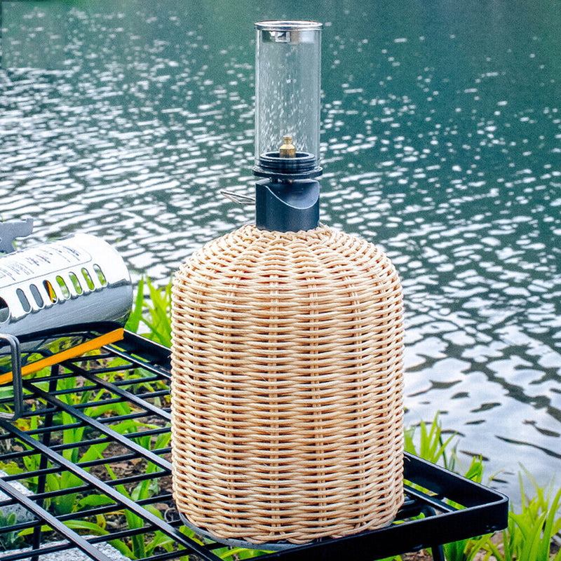 450g Gas Cylinder Cover Rattan Gas Tank Protector for Outdoor Camping Hiking