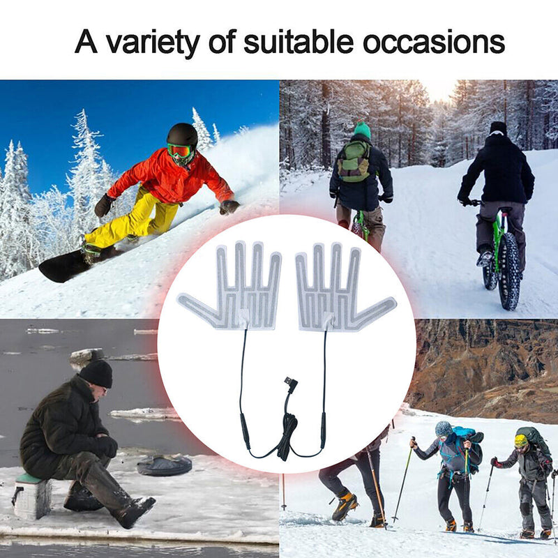 Electric Heating Gloves Pads Glove Heating Sheet for Skiing Cycling Hand Warmer