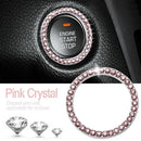 40mm/1.57in OD Car Auto Start Switch Button Decorative Diamond Ring(Pink) Newly