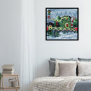 14CT Full Embroidery Christmas Train Cotton Printed Cross Stitch Home Decoration