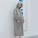 #A Women Men Long Raincoat Waterproof Travel Hooded Rain Coat Rainy Day Supplies