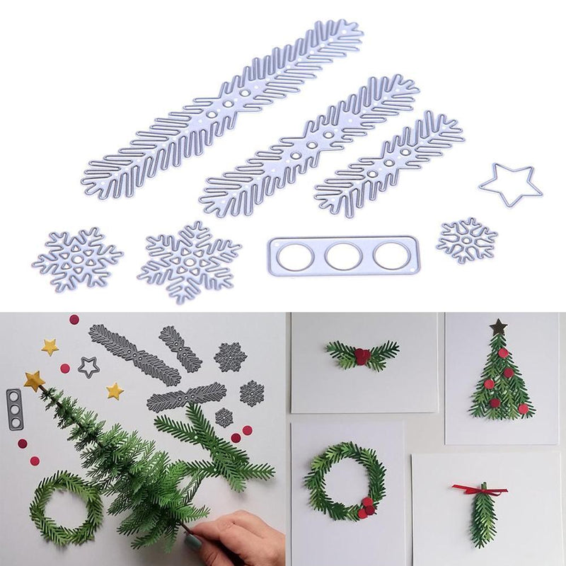 Christmas Tree Punching Molds Dies Kit Crafts for DIY 3 Dimensional Christmas