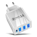3 USB Fast Charger 3.1A PD Type-C Wall Power Adapter for Phone (White EU) Newly