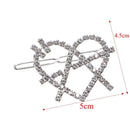 Heart Shape Hair Jewelry Barrette Rhinestone Hairpins Hair Clips Shiny Headwear