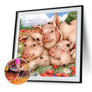 5D DIY Full Drill Diamond Painting Pink Pig Cross Stitch Embroidery Craft Newly