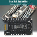 12V 3/4 Pin Cooling Fan Hub PC Chassis LED Temperature Display Controller Newly