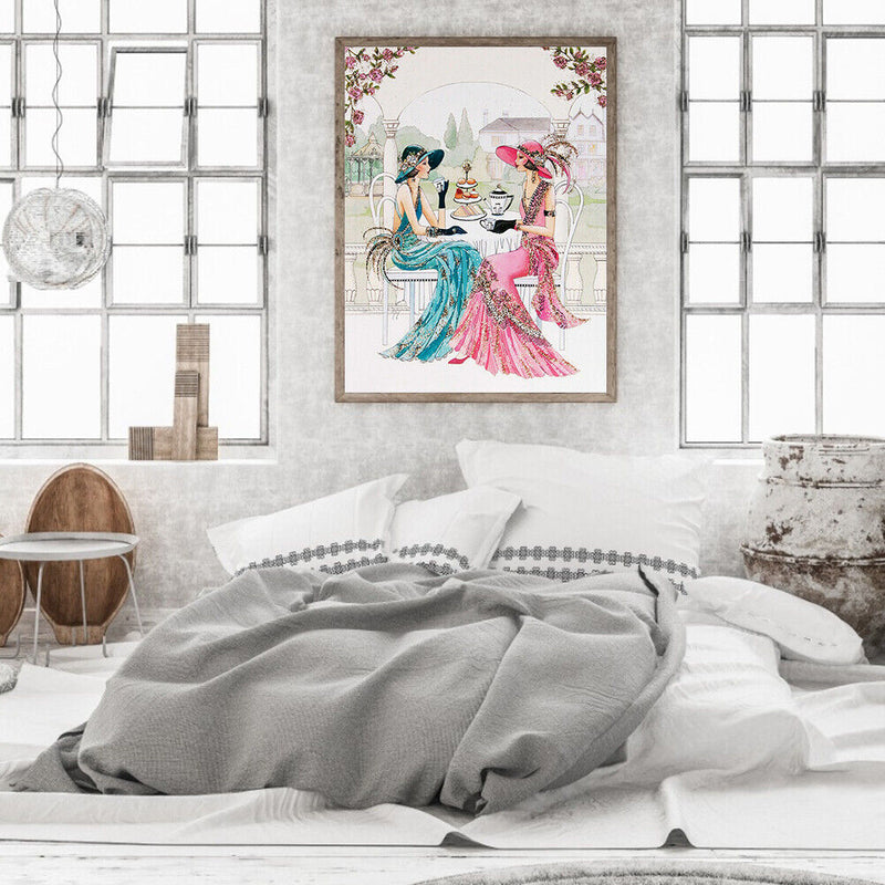 Leisurely Noblewoman Oil Canvas Picture DIY Hand Painted Paint By Numbers Kit