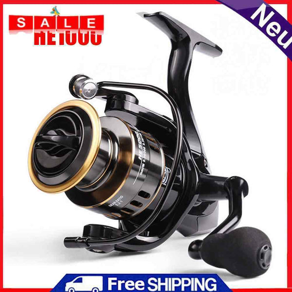 Metal Spool 5.2:1 Spinning Reel HE1000-5000 Drag Line Spool Cast Fishing Tackle