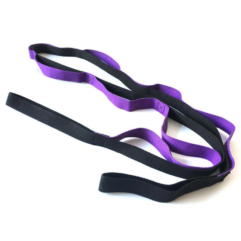 6.6ft Yoga Stretch Strap Aerial Yoga Anti-Gravity Rope w/ Grip Loops(Purple