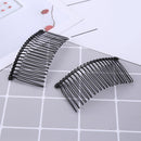 5pcs Fork Comb Fine Tooth Wedding Decoration Bride Hair Accessory (Black) Newly