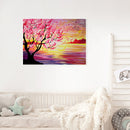 50x40cm Oil Paint By Numbers Sunset Sea Frameless Picture Craft Home Decor Kit