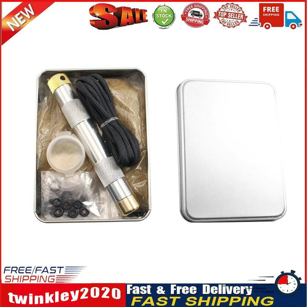 Brass Fire Piston Kit Outdoor Emergency Tool Aluminium Fire Starter Tube Newly
