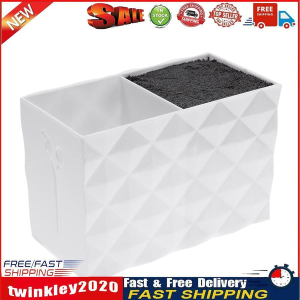 Hairdressing Scissors Holder Stand Salon Hair Clips Comb Holder (White) Newly