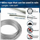 PVC Coated Stainless Steel Cable Wire Rope Cable Clothesline Kit Hanging Set
