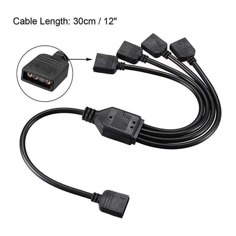 3pin Splitter Cable 5V Connector Cable Accessories for Msi Asus Asrock LED