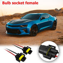 1 Pair Car H8/H9/H11 Bulb Socket Headlamp Fog Lamp Female Adapter Connector