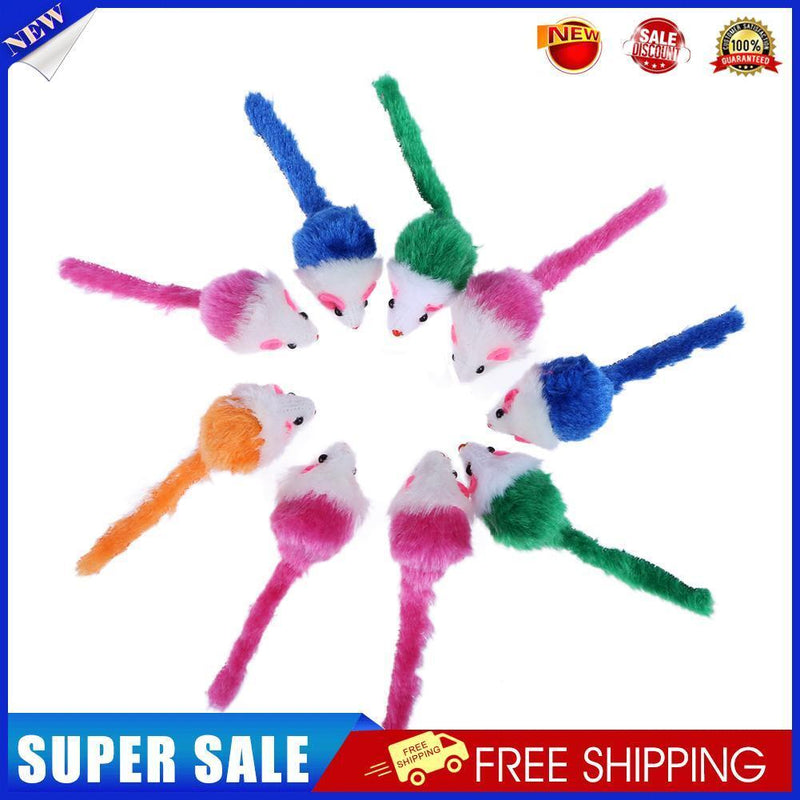 10 Pcs False Mouse Pet Cat Toys Mini Funny Playing Toys For Cats