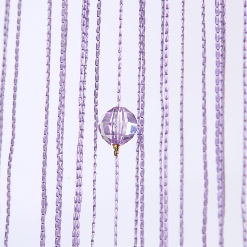 Decorative String Curtain Beads Wall Panel Fringe Room Door Window purple