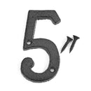 Metal Digital Number Cast Iron House Sign Doorplate DIY Cafe Wall Decor (5)