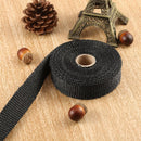 5m Motorcycle Thermal Drain Pipe Heat Resistant Cloth. black