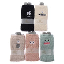 Christmas gift Thick Thickening Coral Velvet Socks Sleep Bed Sock Embroidery