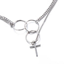Rock Party Jewelry Collar Hip Hop Chain Necklace Pendant Cross Punk Choker