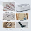 Ultrasonic Jewelry Cleaner Jewelry Glasses Watch Cleaning (Battery White)