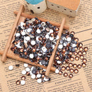 30g 6mm Crystal Rhinestone Acrylic Flat Back DIY Nail Sequins (Dark Coffee)