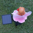 2*Solar Flower Fairy Light Outdoor Pixie Lawn Stake Lamp Garden Decor(Pink)