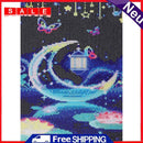 Round Crystal Diamond Painting Moon Abstract Series