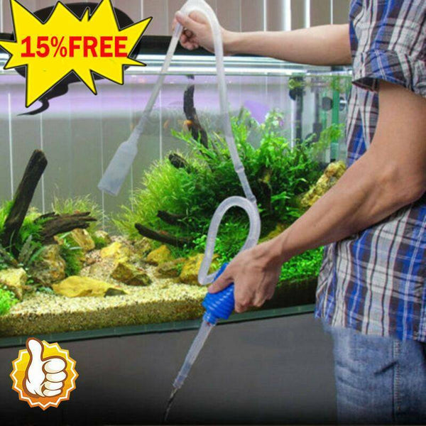 Aquarium Fish Tank Cleaning Vacuum Water-Change Gravel Sand Cleaner Pump S hot.