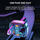 Car Bluetooth Compatible 5.0 FM Transmitter LED Display Car Accessory