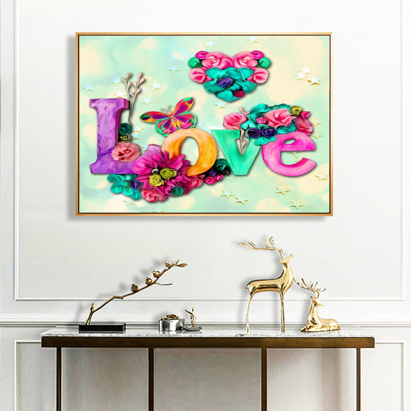 Character Love No Frame Pictures By Number DIY Art Digital Coding Oil Paint